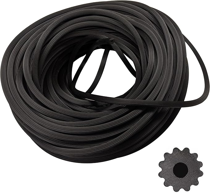 Black 0.175 Inch Round Screen Spline for windows