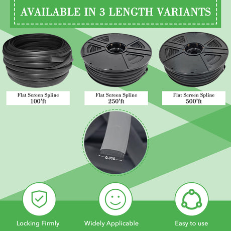 0.290 Inch Flat Screen Spline flat-top design
