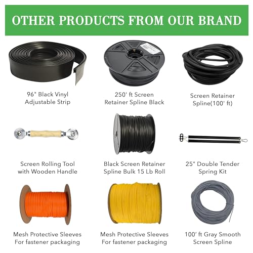 0.315 Inch Flat Screen Spline 250ft bulk roll