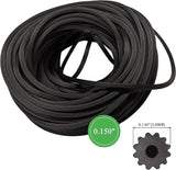 Black 0.150 Inch Round Screen Spline for window screens