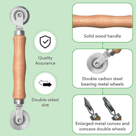 Screen Roller Tool with wooden handle