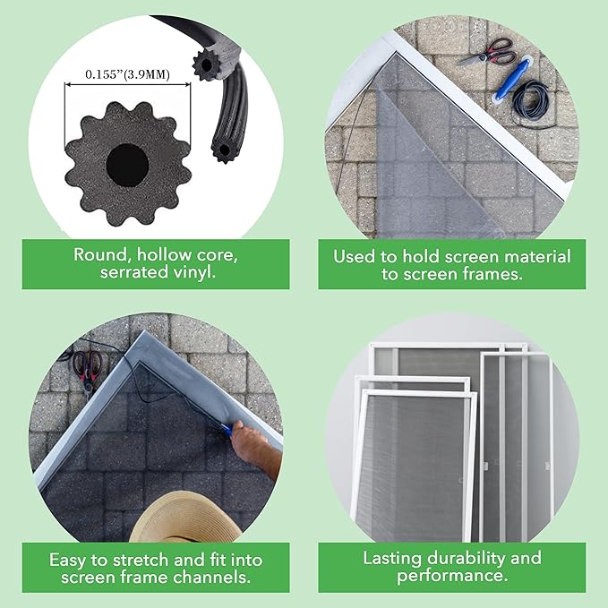 0.195 Inch Window Screen Spline