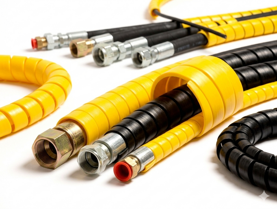 Spiral Cable Wrap - 3/4” Inch - Hose Protector Flexible Polyethylene Wire Conduit Tubing Cable Sleeve Cord Cover to Organize Wires and Hose.